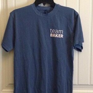 624) Team Baker Roofing t-shirt Sz S Uniex  NWOT Soft Quality